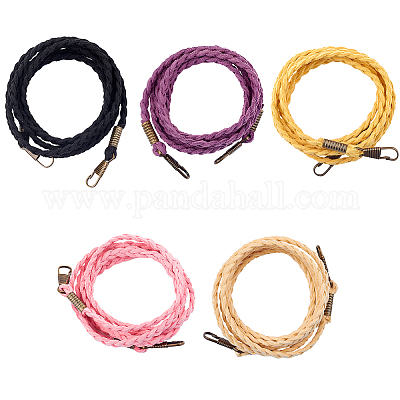 Wholesale CHGCRAFT 5 Strands 5 Colours Braided Polyester Cord Shoulder  Strap Wallet Chain with Metal Clasp Handbag Thin Long Straps for Crossbody  Canvas Bag Handbag 1.3yds 