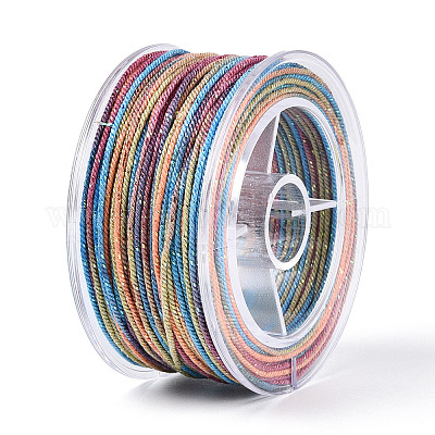 27 м сегментно окрашенные круглые полиэфирные витые шнуры&nbsp;OCOR-N009-02A-07-1