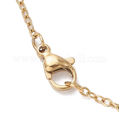 Подвеска в виде цветка из стеклянных бусин и искусственного жемчуга из нержавеющей стали 304 NJEW-MZ00115-05-1