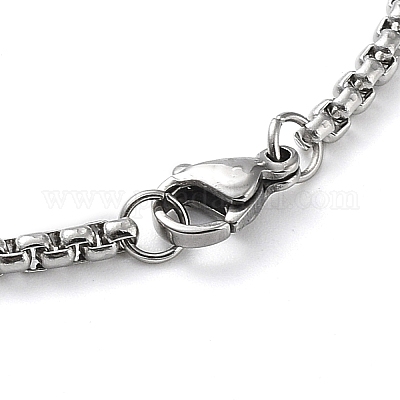 Не тускнеющие ожерелья с подвесками в виде гантелей из нержавеющей стали марки 304 NJEW-Z023-01P-1