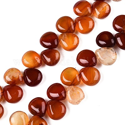 Chapelets de perles rouges en agate naturelle&nbsp;G-T138-123-1