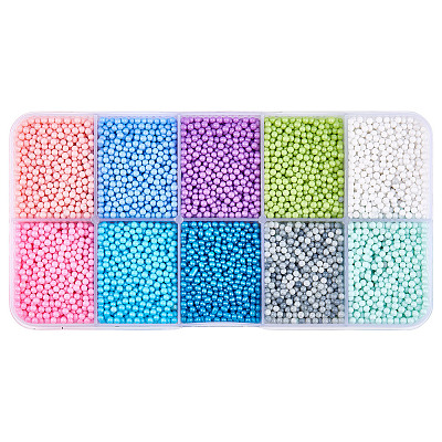 130 г двухцветных стеклянных бусин GLAA-OC0001-51-1