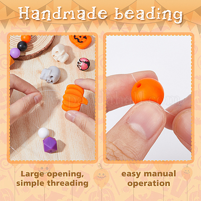 47шт 19 стильные силиконовые бусины SIL-HY0001-23-1