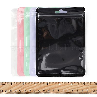 60 шт. 5-цветная пластиковая упаковка пакеты с застежкой-молнией инь-ян OPP-FS0001-20-1