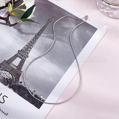 Collana A Catena In Argento 925 Placcato Rodio - Spessore 7 Mm, Lunghezza 50,8 Cm - Perfetta Per Ciondoli O Da Sola