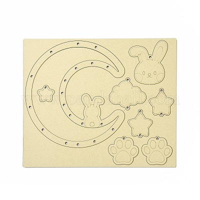 Наборы для изготовления колокольчиков луны и кролика своими руками DIY-A029-01-1