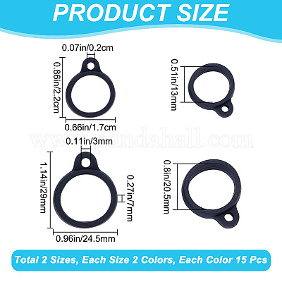 60шт. 4-х стильный силиконовый кулон SIL-CP0001-06-1