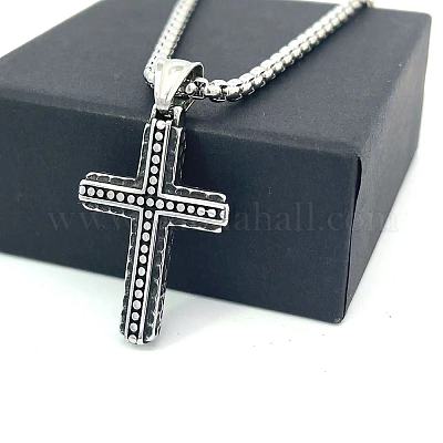 Мужские ожерелья с подвеской-крестом из нержавеющей стали XT5206-1