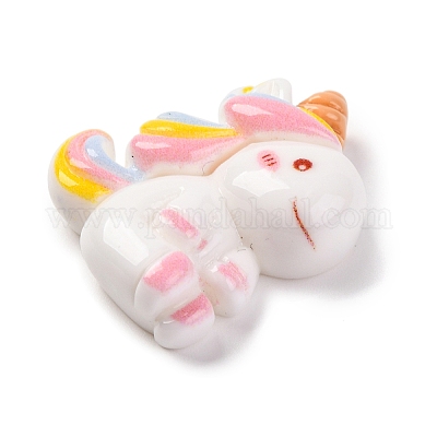 Единорог тема мультфильм смола декоден кабошоны X1-CRES-Z011-02C-1