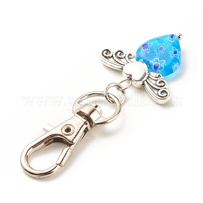 Подвесные украшения в виде крыльев сердца лэмпворк ручной работы HJEW-JM00688-1