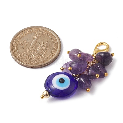 Подвески из натуральных смешанных драгоценных камней HJEW-JM01108-1