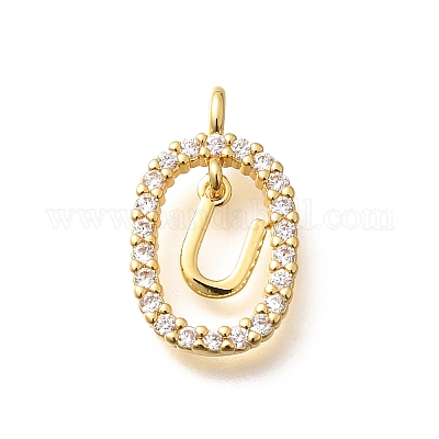 Латунные микро проложить кубического циркония подвески ZIRC-P123-01G-U01-1