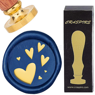 Латунные восковые печати с деревянной ручкой AJEW-WH0412-0232-1