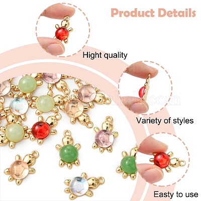 24шт 6 цвета подвески из акрилового сплава FIND-FS0003-29-1