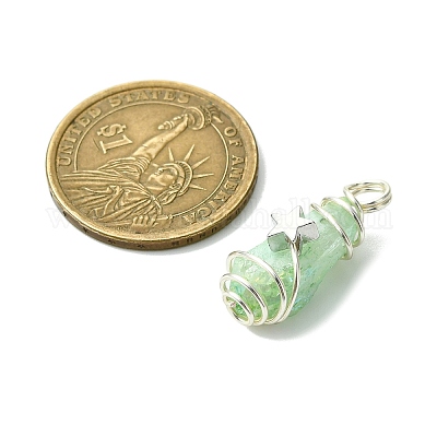 2 шт. подвески из натурального кварцевого кристалла с гальваническим покрытием PALLOY-JF03172-02-1