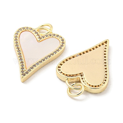 Латунные микропаве прозрачные подвески с фианитом KK-L211-015G-01-1