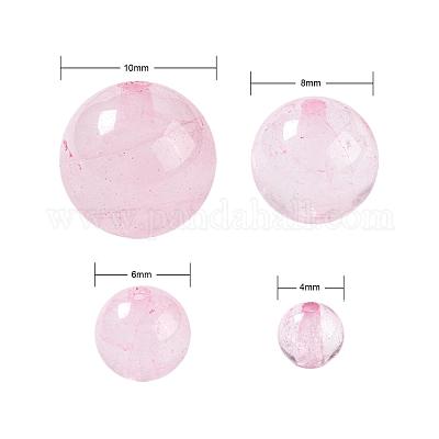 340шт 4 размера бусины из натурального розового кварца G-LS0001-13-1