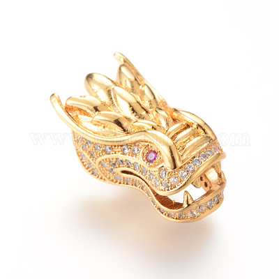 Латунные микро проложить кубического циркония бусы X-ZIRC-S053-YS017-1-1