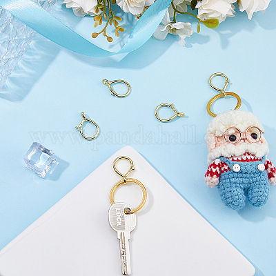 5 шт. латунная застежка для ключей KK-HS0001-09-1