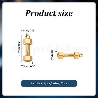8 шт. подвески из нержавеющей стали 304 двух цветов STAS-UN0059-56-1
