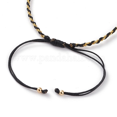 Изготовление браслетов из регулируемого нейлонового плетеного шнура AJEW-JB00891-01-1