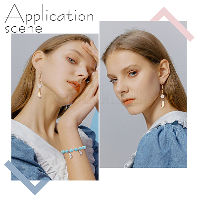 40 шт. подвески из нержавеющей стали 304 двух цветов STAS-UN0028-47-1