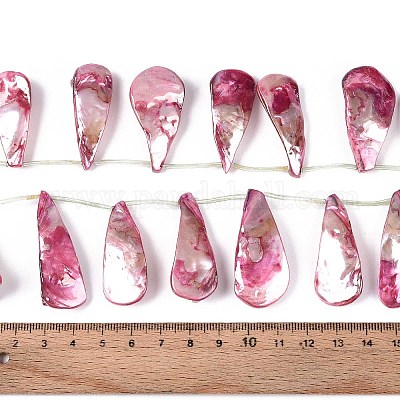 Нити бусин из натуральных пресноводных ракушек SHEL-T020-55A-1