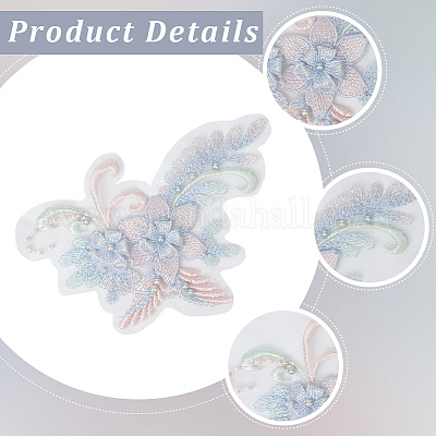 Аппликация из полиэстера с вышивкой DIY-WH20055-026B-1