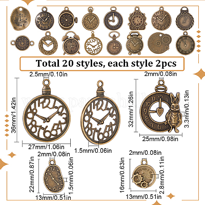 25 pieces (mirror daily life) vintage zinc alloy charm metal