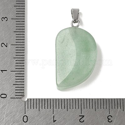 Резные подвески из натурального зеленого авантюрина G-P599-04P-10-1