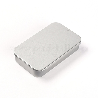 Прямоугольный ящик для хранения белой жести CON-WH0003-03-1
