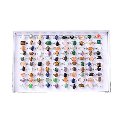 Природные и синтетические Gemstone кольца G-T017-01-1