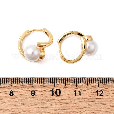 Круглые серьги-кольца из латуни EJEW-P331-02G-1