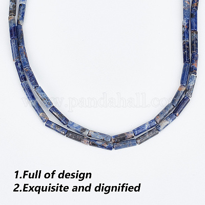 2 нити натуральных содалитовых бусин нити G-GO0001-42-1