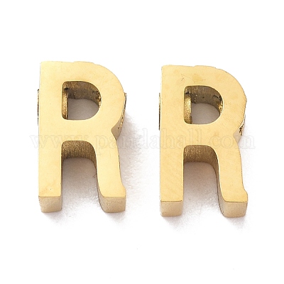 Wholesale Ion Plating(IP) 304 Stainless Steel Alphabet Charms