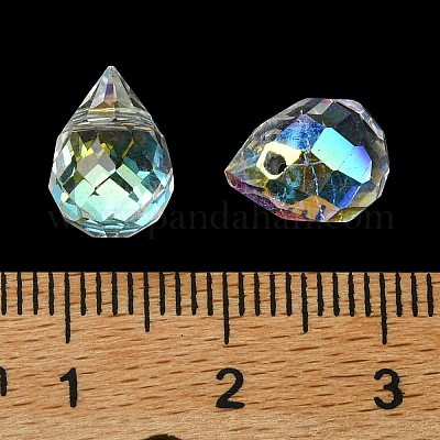 114шт прозрачные гальванические стеклянные бусины GLAA-K064-09E-1