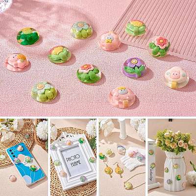 Кабошоны из прозрачной смолы CRES-SZ0001-37-1