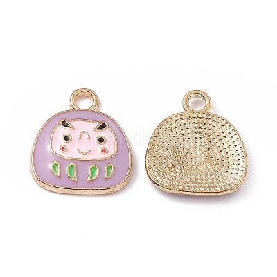 Pendentifs d'émail en alliage&nbsp;ENAM-H039-04G-E-1