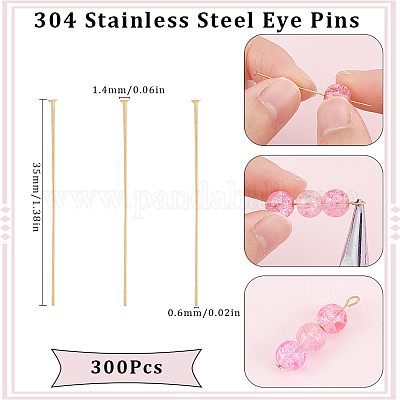 300 шт. штифты с плоской головкой из нержавеющей стали 304 STAS-SC0007-78-1