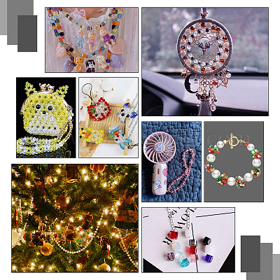 160шт 8 цвета хрустящие стеклянные бусины GLAA-PH0001-38-1