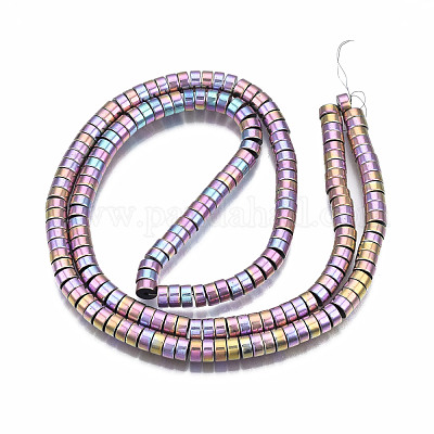 Гальванизировать немагнитных синтетический гематит бисер пряди G-T061-141E-1