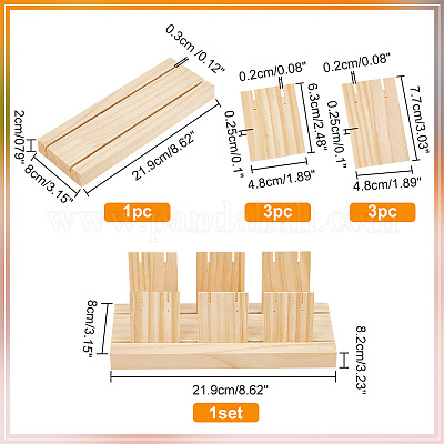1 набор деревянных подставок для сережек на 2 слота EDIS-DR0001-07B-1