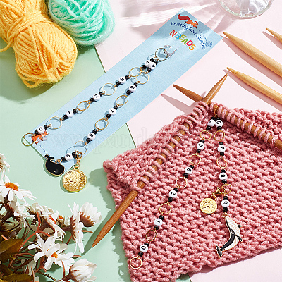 Цепочки для вязания рядов из акрила и стекла HJEW-NB00099-1