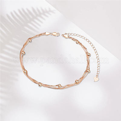 925 многорядный браслет на ногу из стерлингового серебра JA28B-1