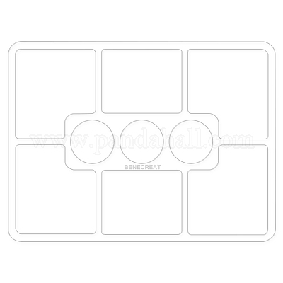 Прямоугольный акриловый лоток с 9 карманом FIND-WH0420-59-1
