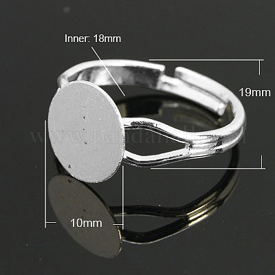 Componentes de anillo de latón&nbsp;KK-C3044-10mm-S-NF-1