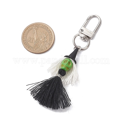 Подвесные украшения из поликоттона с кисточками ручной работы HJEW-JM03834-1