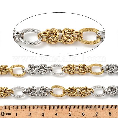 Двухцветные овальные цепи с узловыми звеньями из нержавеющей стали 304 CHS-F022-06GP-1