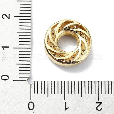 Покрытие стойки латунь микропаве прозрачные кубические циркониевые бусины KK-U014-03G-1