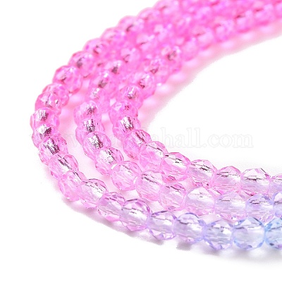 Прозрачный градиент цвета стеклянные бусины пряди GLAA-G101-2mm-10-1